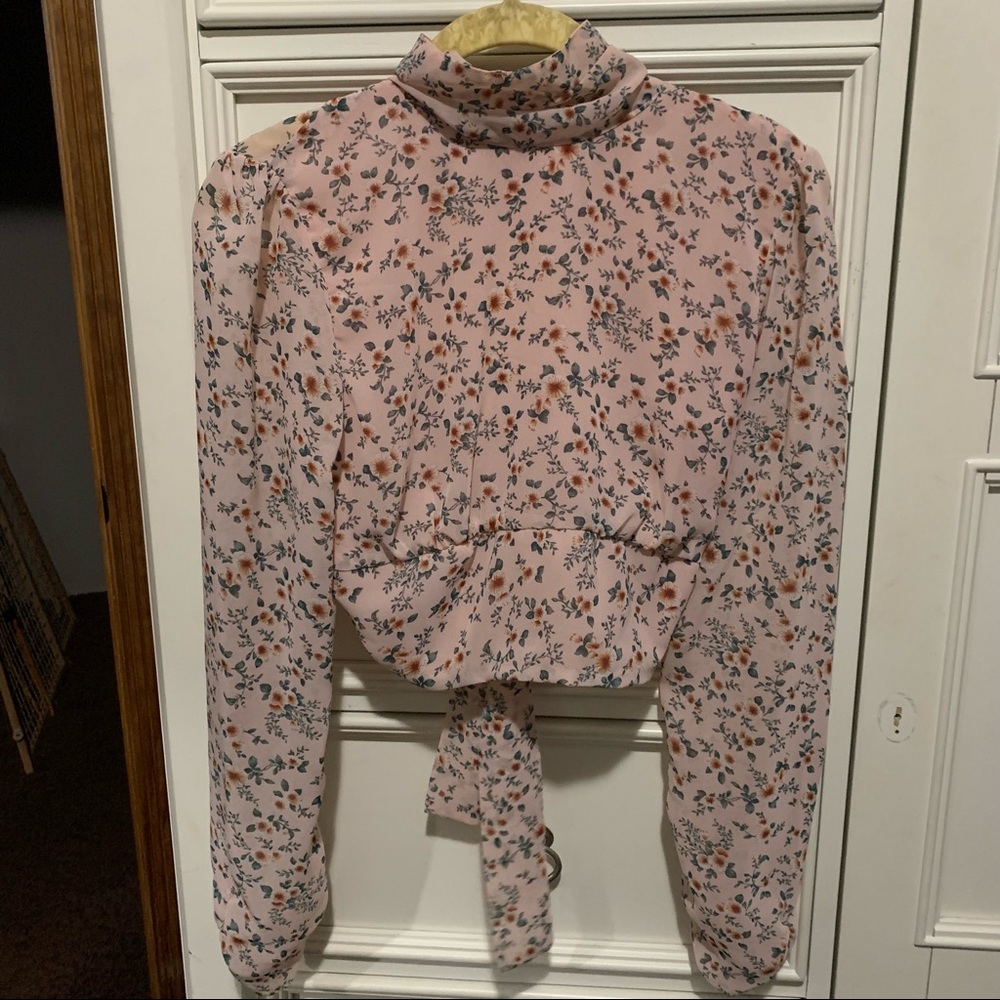 Verge Girl Tie Back Long Sleeve Top
